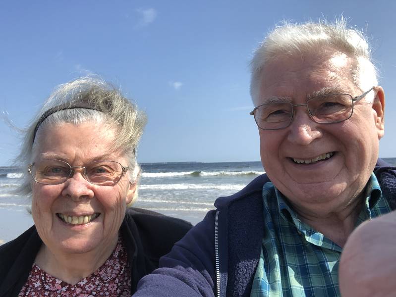 [ Gen and Joe celebrate their 61st at Wells Beach ]